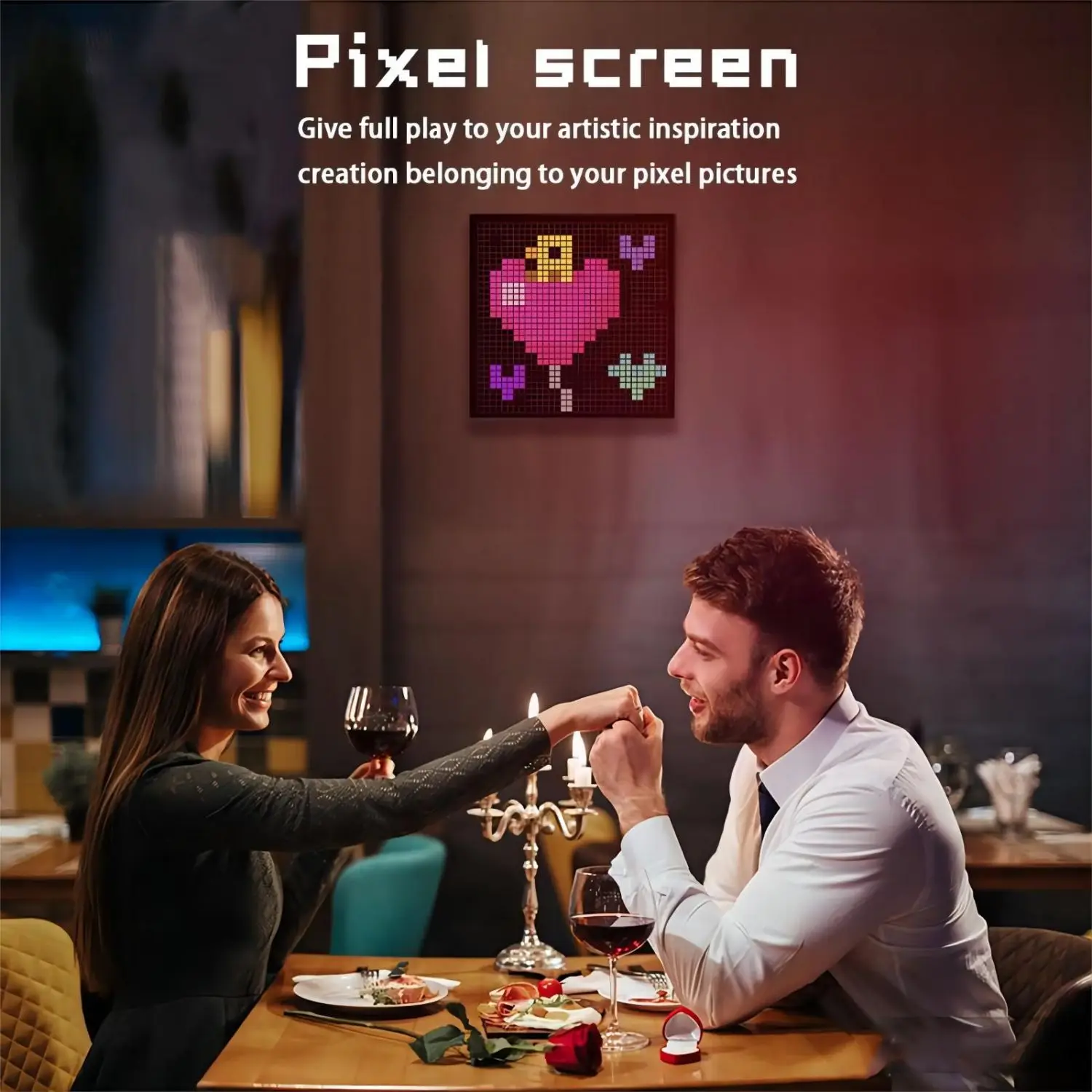 Pantalla de píxeles de matriz LED inteligente RGB DIY Graffiti Bluetooth aplicación Control arte pantalla para decoración de sala de juegos marco de animación genial