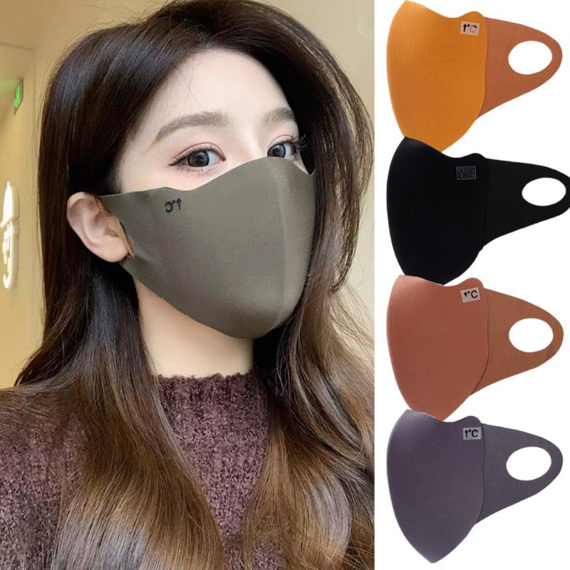 Máscara cálida a prueba de viento para invierno, máscara facial ajustable de Color sólido para exteriores, protector solar para ciclismo y correr, accesorios de moda