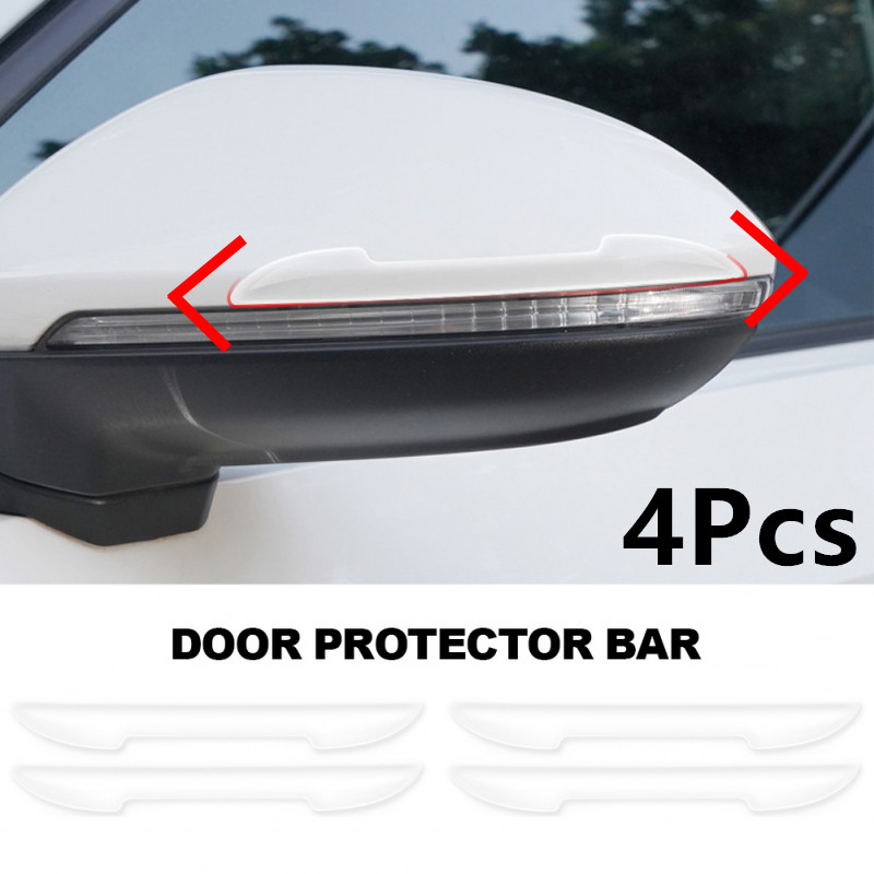 Car Door Transparent Anti-collision Protector Bar Strips Side Edge Protection Guards Rear View Mirror Cover Protection Stickers