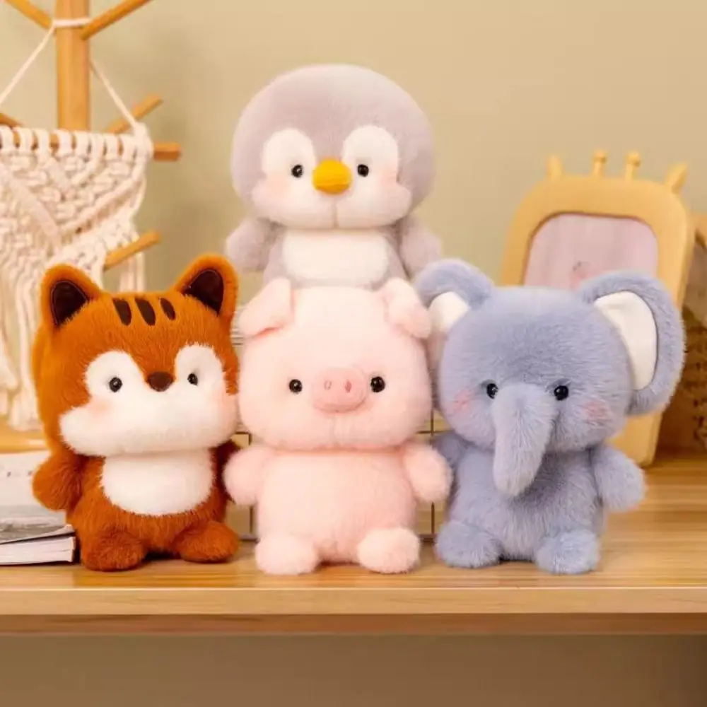 Niedliche Plüsch-Begleiterpuppe, Anime-Elefant, Kaninchen, Bär, Panda, Cartoon-Schreibtisch-Begleiterpuppe, 16 cm, weiches Plüschtier, Schlafgeschenk