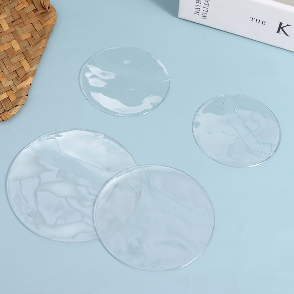 5Pcs Badge Protector Ita Bag Pin Case Transparent Protective Badge Display Sleeve Round Anime Badge Protective Sleeve