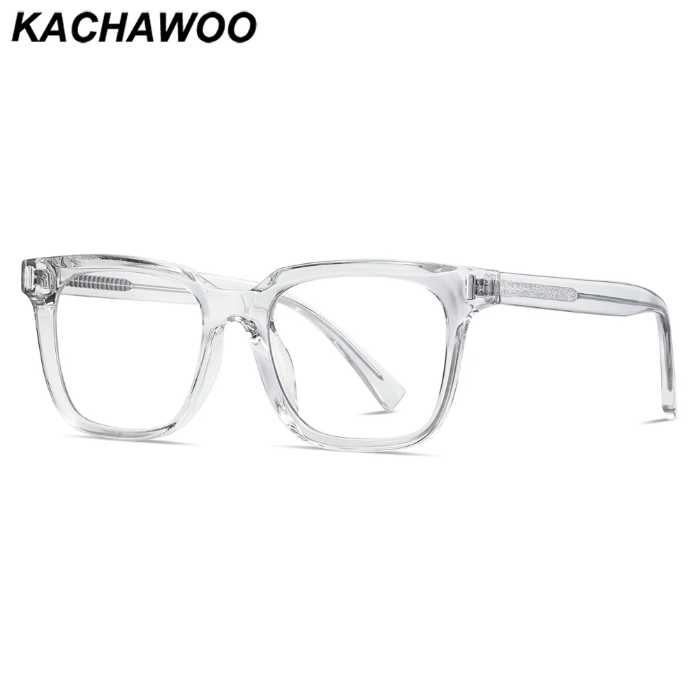 Kachawoo очки с защитой от синего света TR90 ацетатные мужские квадратные очки в оправе для женщин тренд Koren стиль унисекс прозрачный серый