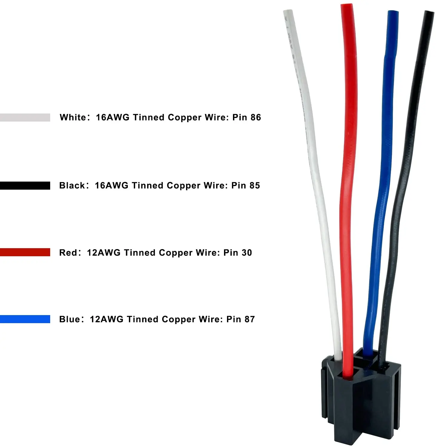 1 pz 40Amp Relè automobilistico con presa ad incastro resistente per camion Auto Van Moto Barca Relè 4 pin 12 V DC