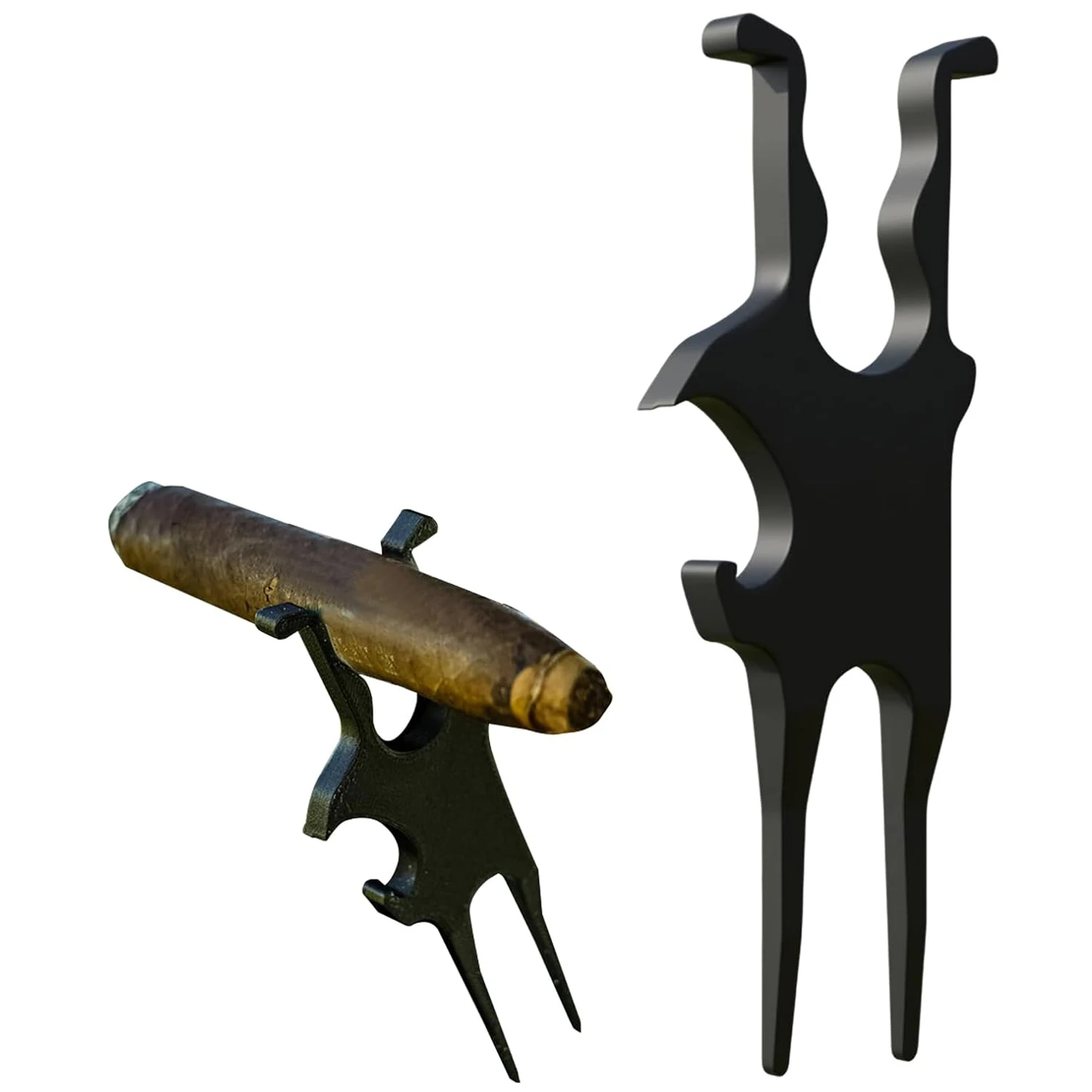 1 ピース/2 ピースゴルフマルチツールユニバーサルシガークリップビールとディボットツール磁気ゴルフカートシガーホルダークリップゴルフカートアクセサリー