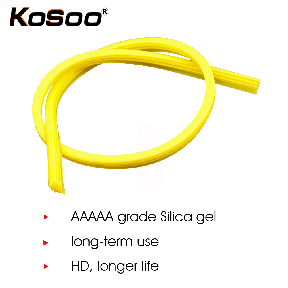 2pcs High Quality Boneless silica gel Car Wiper Blade refill Strips Windscreen 6mm 26" 28" 30" 32" Windshield car accessories