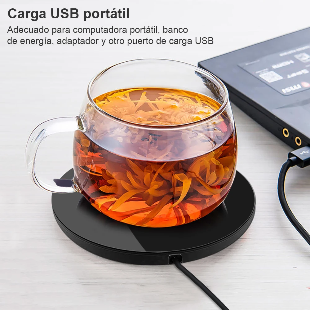 Calentador de tazas USB para el hogar y la Oficina, almohadilla térmica eléctrica, posavasos termostáticos, calentador de tazas de café, leche, té y agua