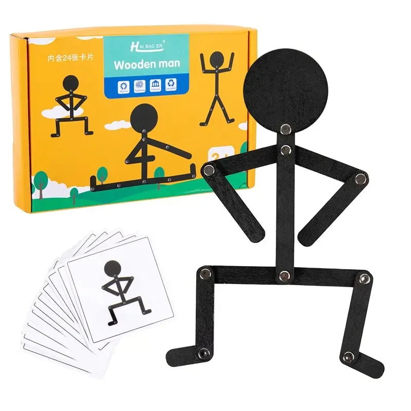 Jeu de puzzle en bois pour enfants, Montessori dos dos, anciers pour hommes, bébé explosion, enfants, compétence à la main, entraînement moteur fin, assembler des jouets