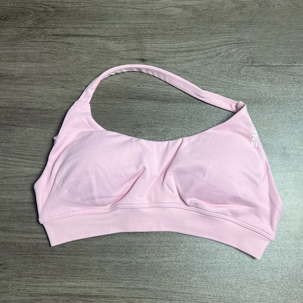 Impact Sports Bra With Logo Women Seamless Halter Bra Open Back Yoga Top Bras Medium Support Gym Crop Top Padded Sportswear