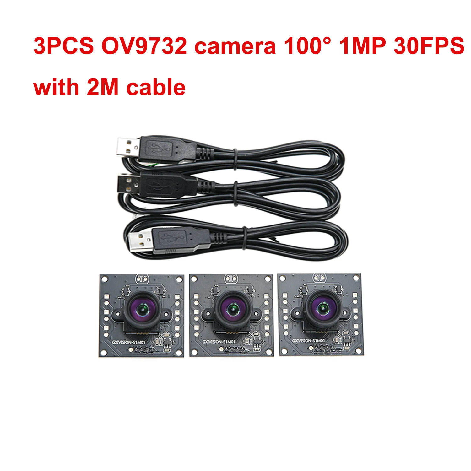 GXIVISION Módulo de cámara USB IMX179/OV2735/OV9732, 100 grados, 30fps, 2M, Cbale sin distorsión, cámara web Compatible con Autodarts.io, puntuación