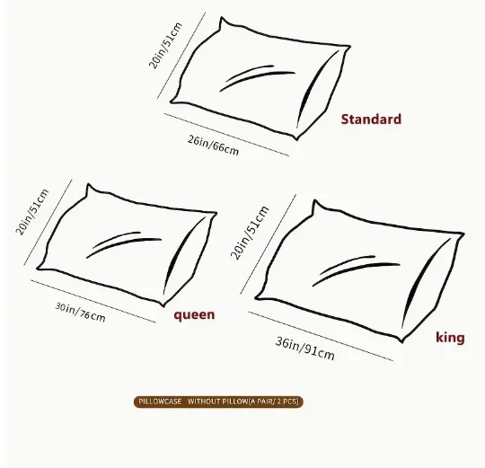 Funda de almohada para dormitorio, fundas de almohada suaves y cómodas, inserto no incluido, 2 uds.