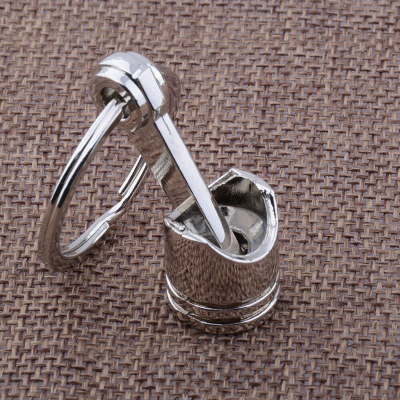 1 Xe Chất Lượng Cao Động Cơ Piston Phong Cách Hợp Kim Bạc Xe Móc Khóa Sáng Tạo Dây Khóa Kim Loại Móc Khóa Móc Khóa Tự Động phụ Kiện