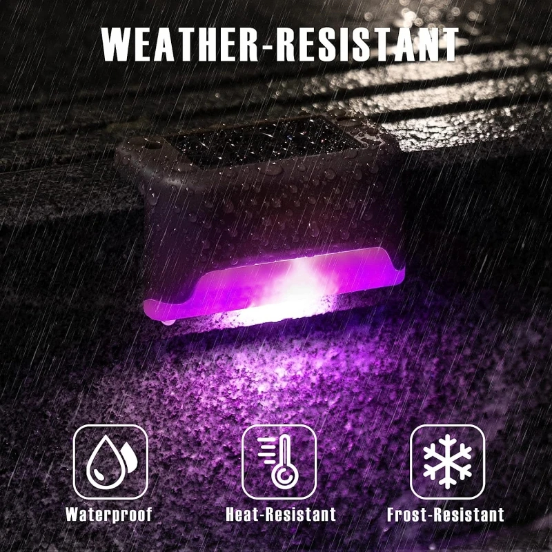 1~20PCS 태양 갑판 빛 야외 IP65 방수 태양 전원 정원 램프 난간 계단 단계 울타리 마당 파티오 통로