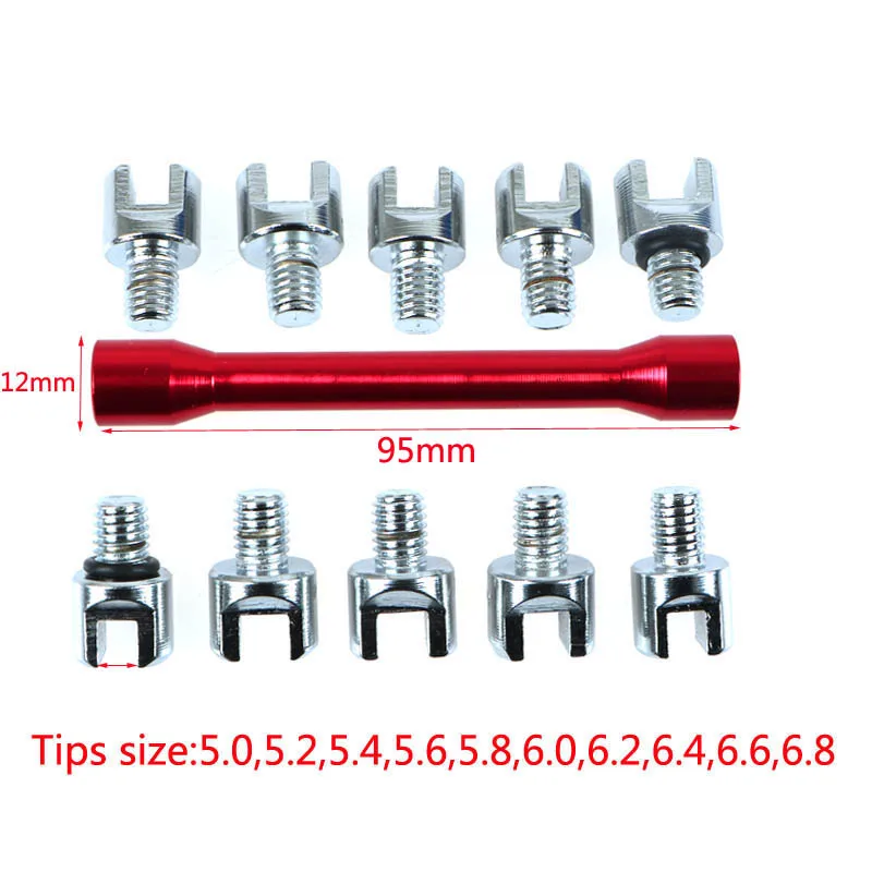 High Performance Dirt Bike ATV Scooter CNC Motorcycle Spoke Wrench Spance Repair Tool With 10PCS Interchangeable Tips 5.0~6.8