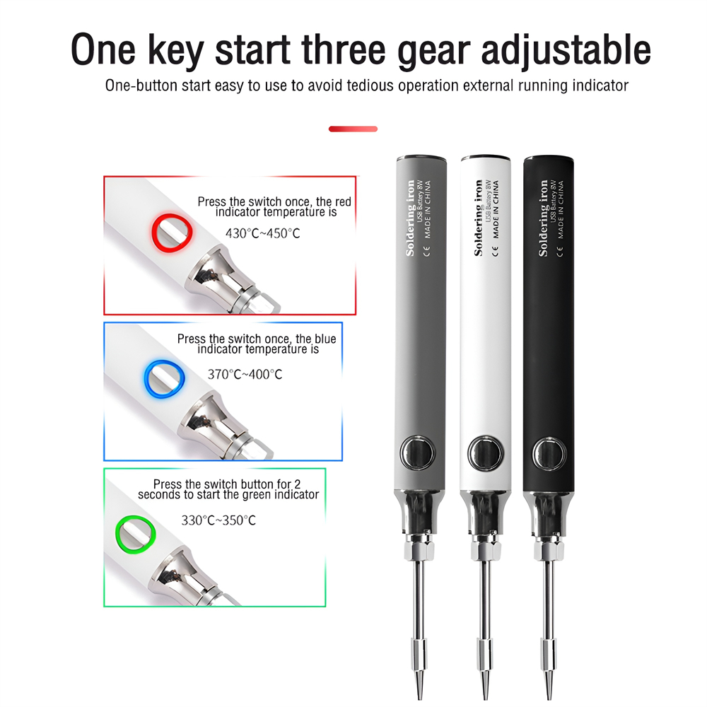 USB Soldering Iron Wireless Charging Electric Solder Iron 5V 8W Fast Charging Lithium Rechargeable Portable Repair Welding Tools