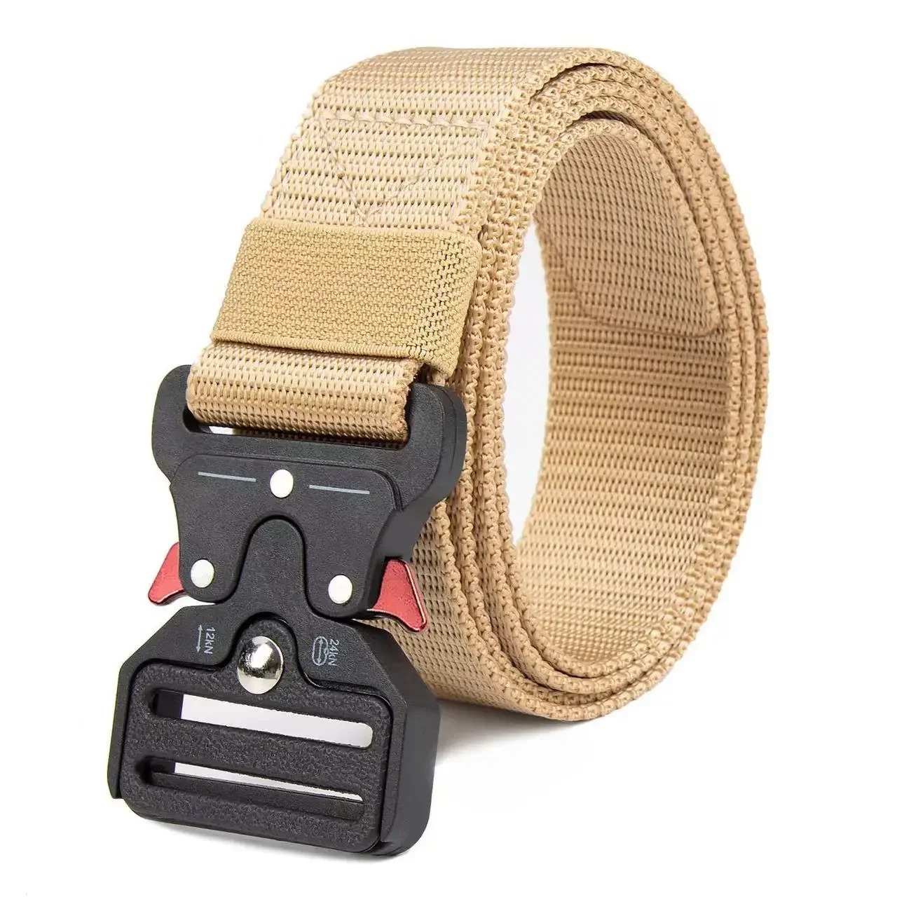 Cinturón táctico Cobra para hombre, cinturón con hebilla de tela de nailon para exteriores