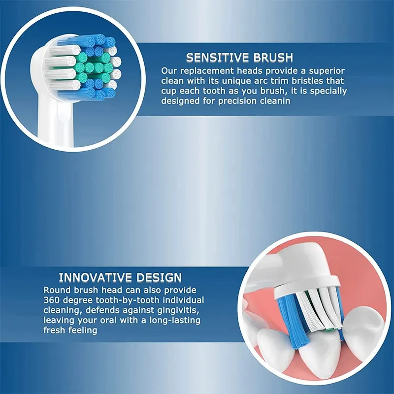 16 szt. Głowica szczoteczki do zębów kompatybilna z elektryczną szczoteczką Oral B Braun, precyzyjna wymienne główki do szczoteczki dla Pro Smart Genius