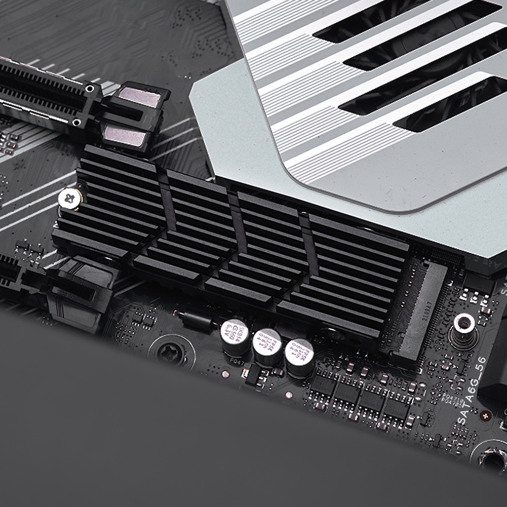 Disipador de calor de aluminio M2 2280 SSD, unidad de disco de estado sólido con almohadilla térmica de silicona para PC de escritorio, PS5
