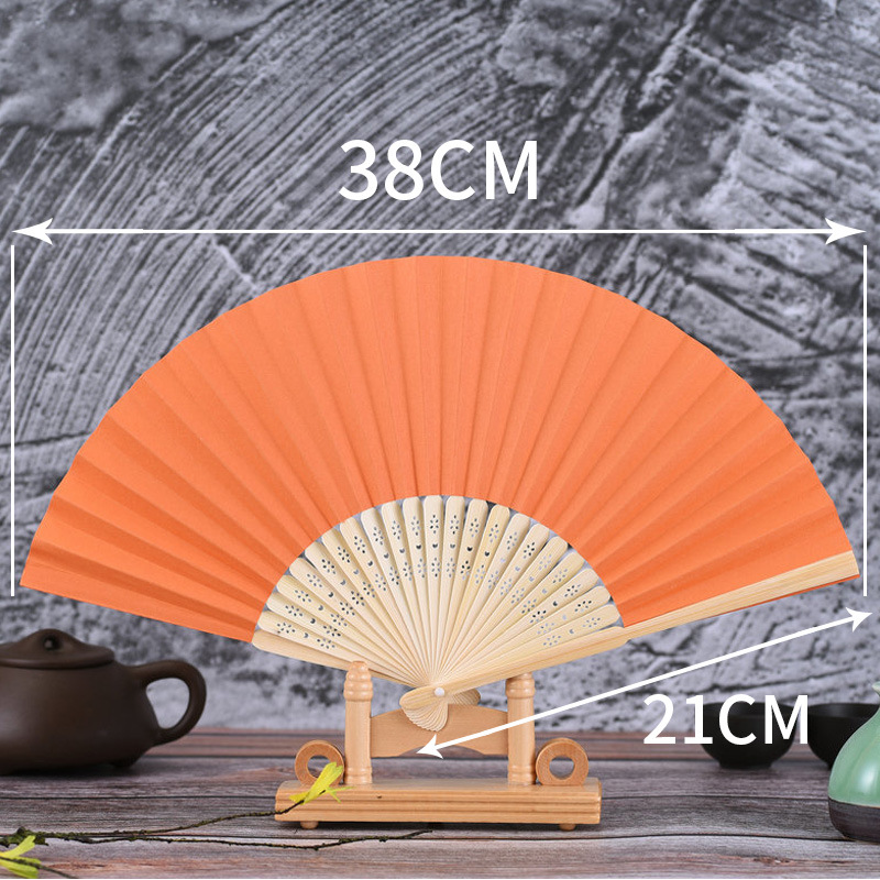 50개 7인치 흰색 종이 부채, 흰색 접이식 부채, 어린이 그림 부채, DIY 손으로 그린 무지 표면