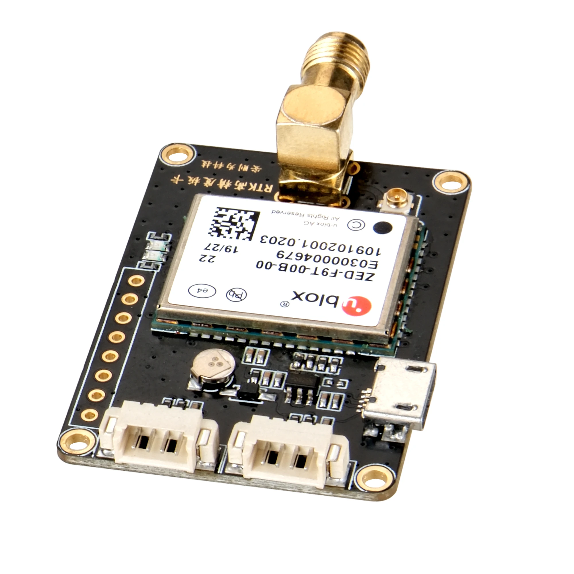 Ublox ZED-F9T-00B-01 RTK GNSS/GPS Placa receptora Placa de desenvolvimento USB com antena para módulo GPS