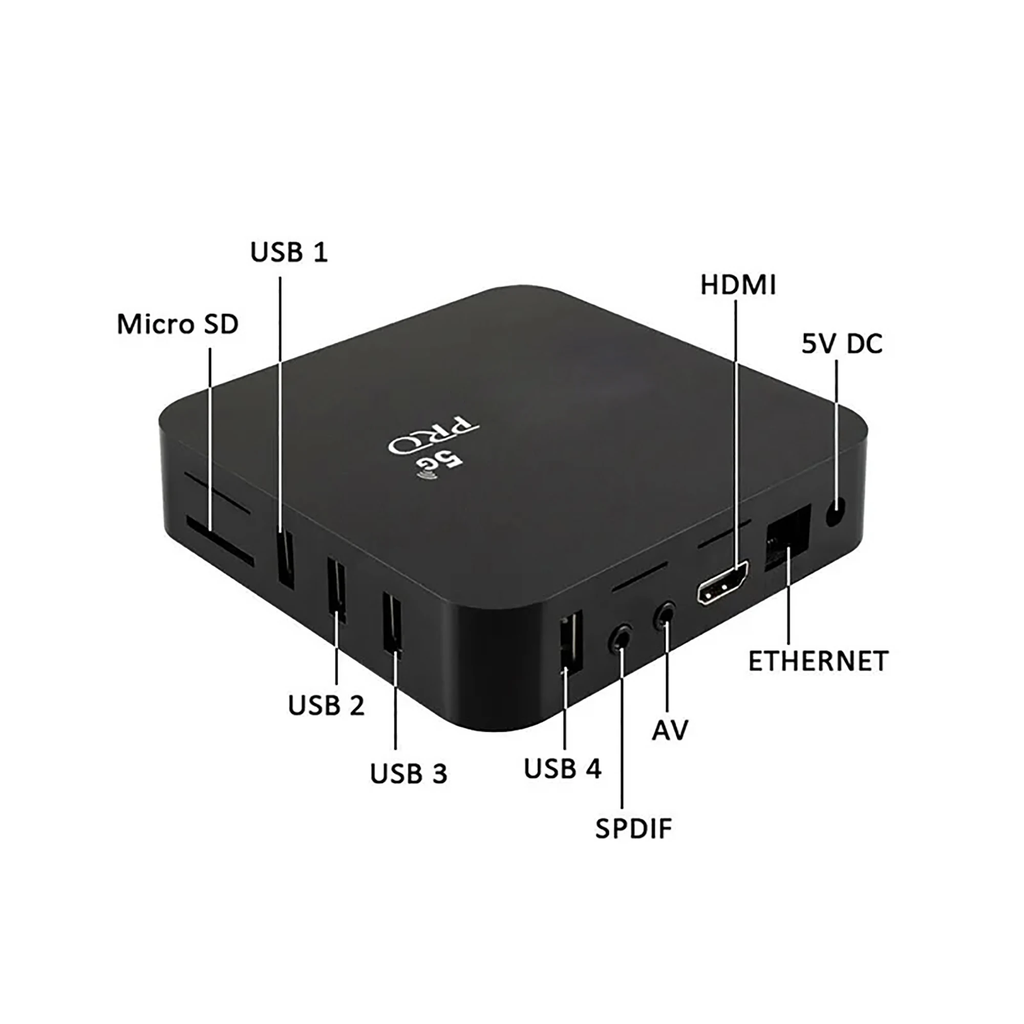 Global Version Smart TV Box Android 10 4K RK3128 Media Player 1GB 8GB With 2.4G Wifi Quad-Core Youtube Media Player Set-Top Box