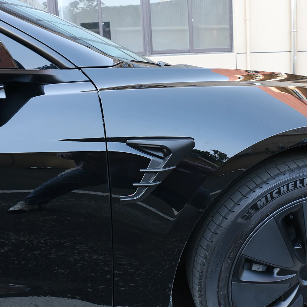 2 pçs capa de câmera lateral para tesla novo modelo y juniper 2025 lançamento modelo 3 highland 2024 hw4.0 folha placa traço cam proteção