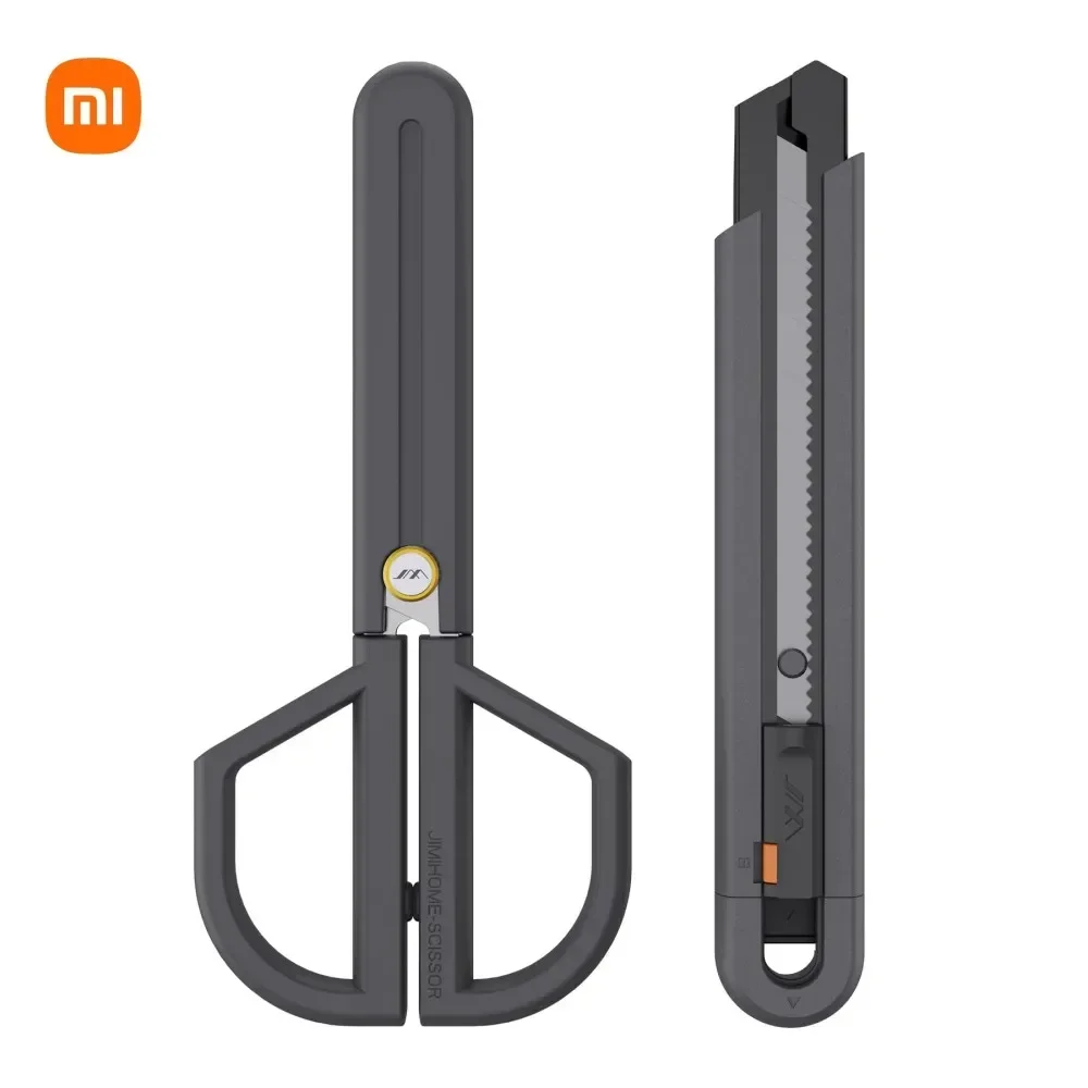 Xiaomi JIMIHOME Juego de tijeras y cuchillos de utilidad Funda protectora ajustable Herramienta resistente a la oxidación para oficina y servicio liviano de precisión