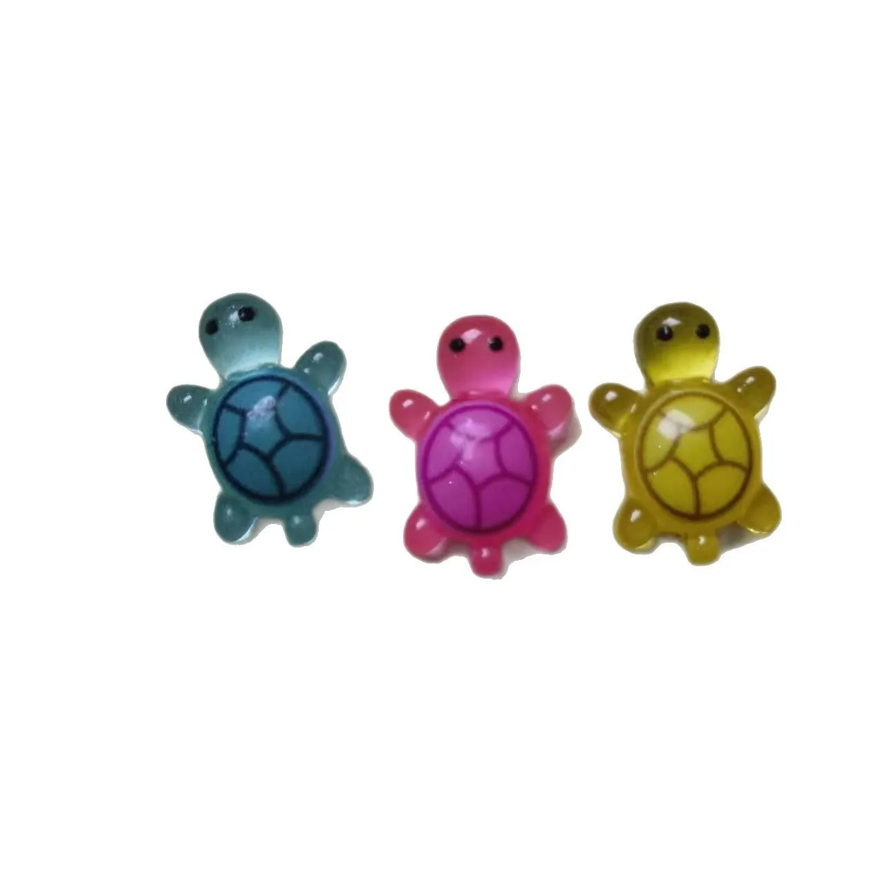 50/100 ชิ้น Mini Luminous เต่าแปดสีตกแต่งลูกปัดตกแต่ง DIY อุปกรณ์เสริมเรซิ่นอุปกรณ์เสริมทําด้วยมือ DIY ตกแต่ง