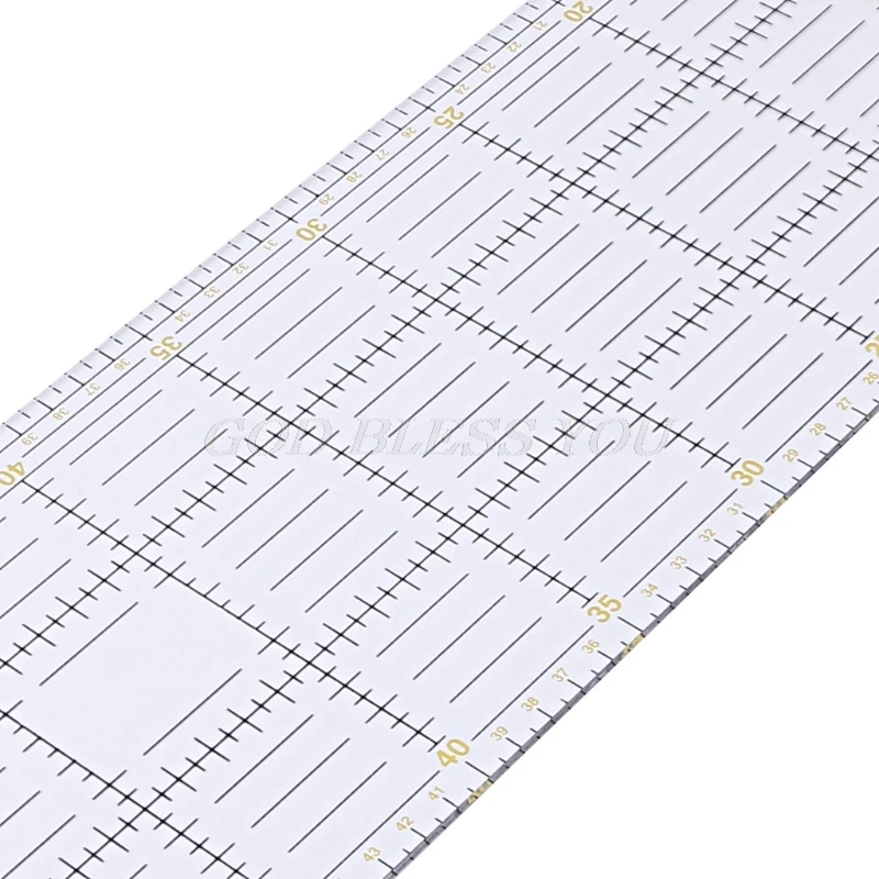 30/45/60Cm Quilting May Miếng Dán Cường Lực Thước Cắt Dày Trong Suốt DIY Thả Vận Chuyển