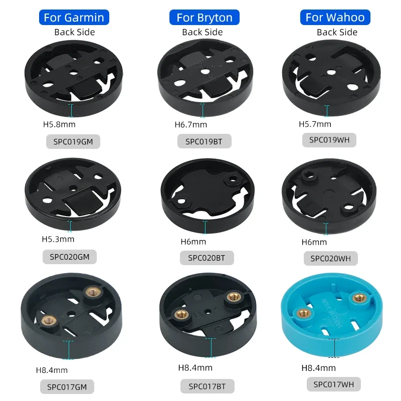 2pc/set Computer Mount Base for Garmin/Magene/Bryton/Wahoo Fits Radar RTL515/Magane L508 /Bryton R300L Cycle Replacement Inserts
