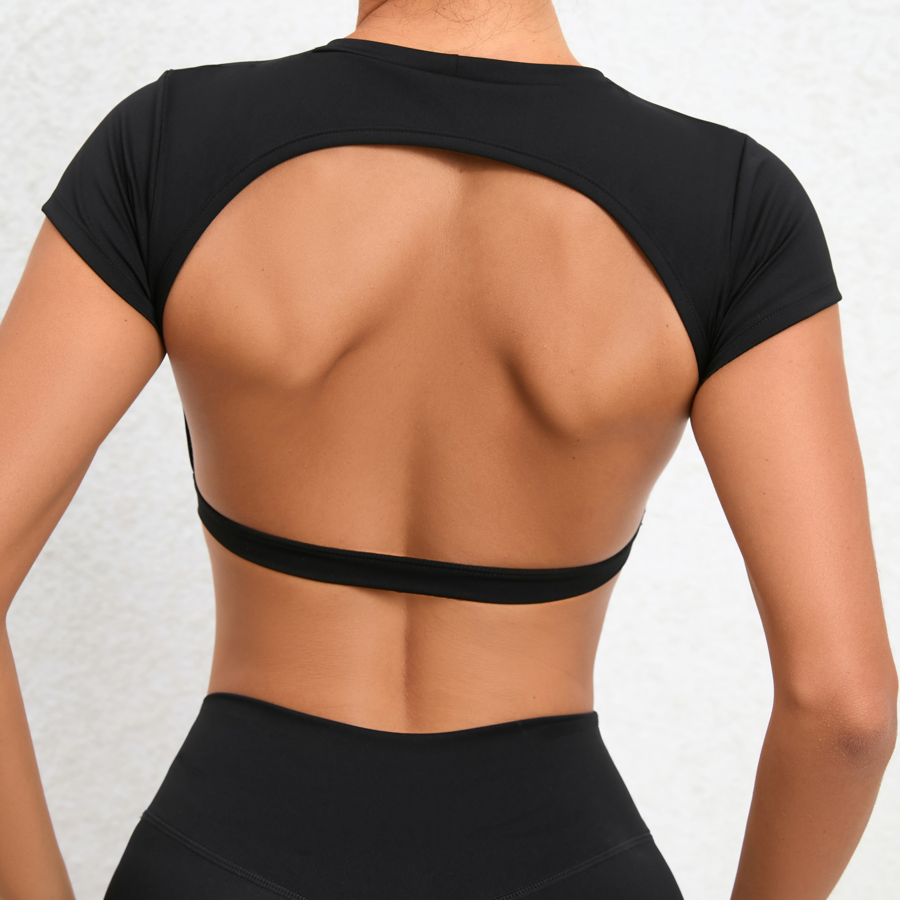 Camiseta deportiva con espalda muscular sin relleno para mujer, camisetas deportivas con espalda descubierta, entrenamiento de gimnasia, camiseta de Yoga, camisetas con espalda abierta al aire libre