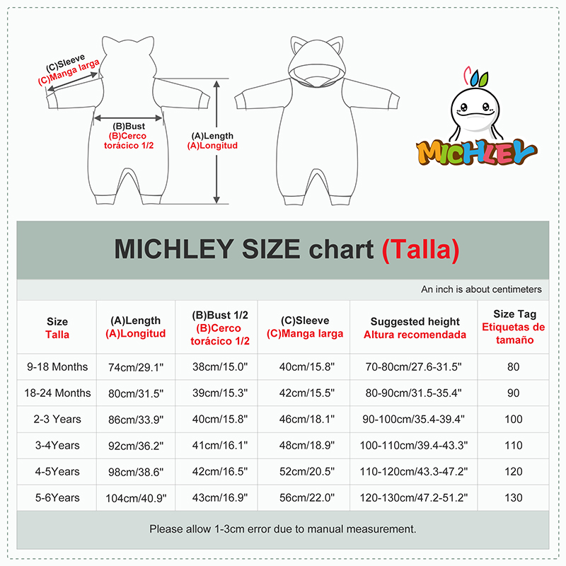 MICHLEY Carino Flanella Bambini Sacco a pelo per bambini Sacco a pelo Sacco a pelo Inverno Pigiama caldo Indumenti da notte Pigiama per ragazze Ragazzi Bambini 1-6T