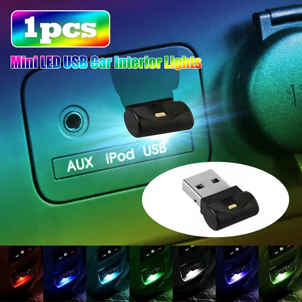 USB Sfeerlicht Mini USB LED Auto-interieurverlichting met meerdere kleuropties voor sfeerverlichting