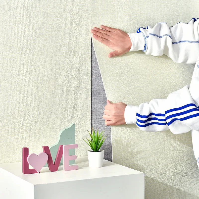 2.8/10m Self กาว 3d ผนังวอลล์เปเปอร์โฟมกันเสียงกันน้ํา 3D สติ๊กเกอร์ติดผนังออกแบบใหม่ห้องนอนวอลล์เปเปอร์หนา