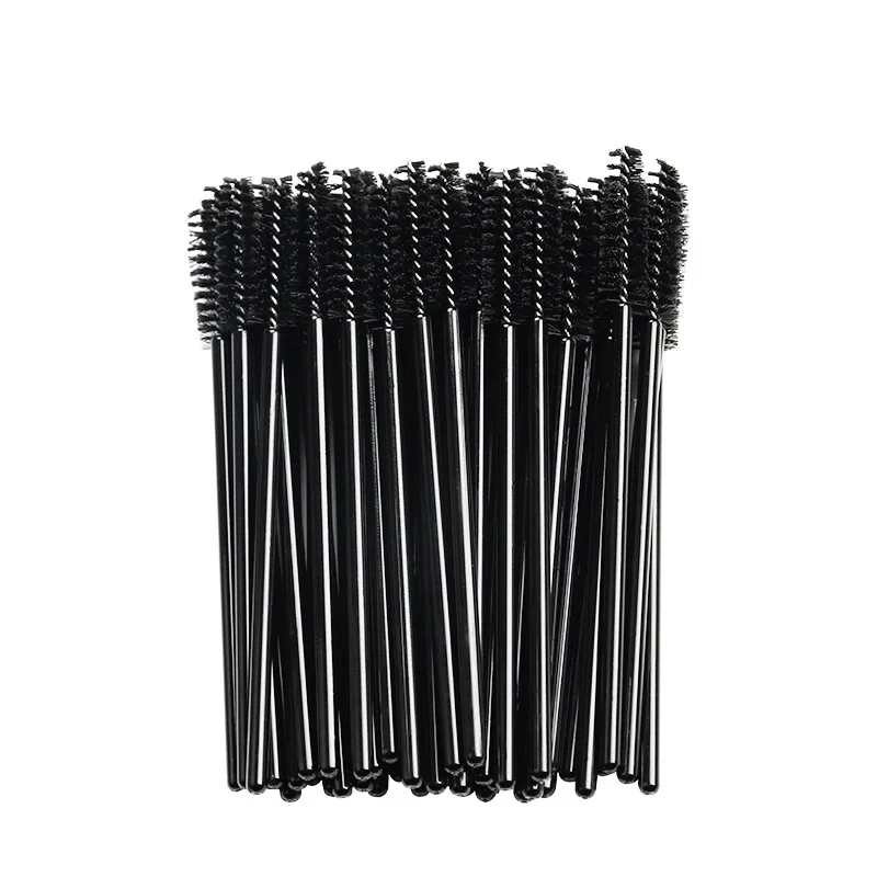 50 ชิ้นแปรงแต่งหน้าทิ้งคริสตัลแปรงคิ้ว Diamond Handle มาสคาร่า Applicator Eye Lashes Eyelash Extension เครื่องมือ