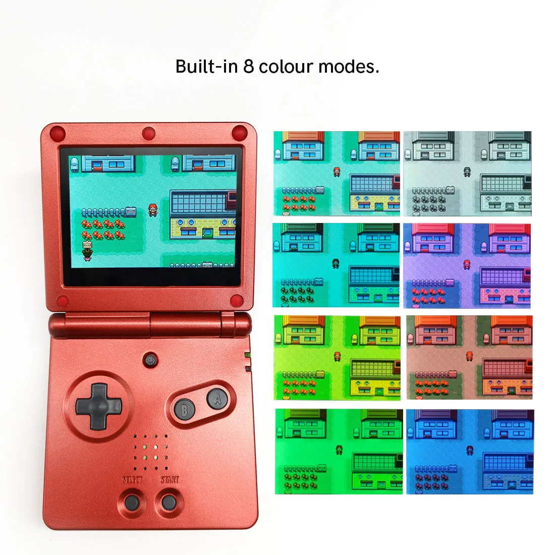 HISPEEDIDO V2 IPS GBA SP Đèn Nền Backlit LCD Thay Thế Đổi Bộ Dụng Cụ Dành Cho Game Boy Advance SP Cắt Sẵn Vỏ ốp Lưng