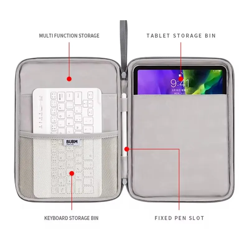 Funda para tableta para iPad Pro 12 9 11 13 pulgadas bolsa iPad 10th 9th 8th 7th Generation Air 5 4 3 2021 2022 bolsa impermeable para tableta