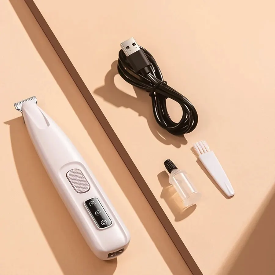 Com luz LED à prova d'água para barbear pés de gato, barbear especial para animais de estimação, aparador de pés para cães