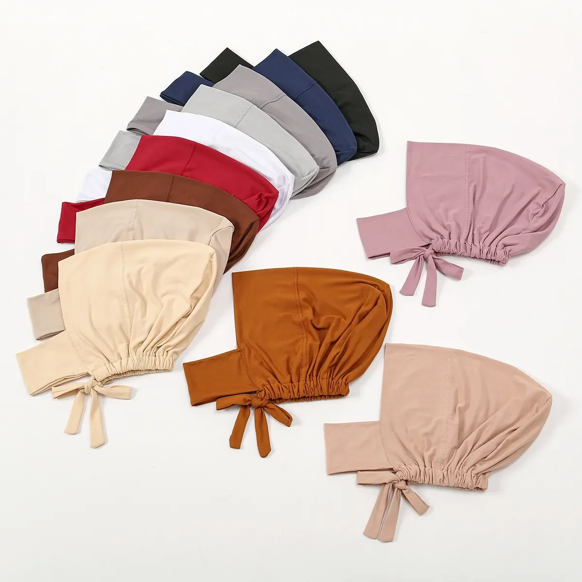 Boné interno muçulmano hijab para mulheres sólido underscarf hijab undercap cachecol turbante chapéu islâmico muçulmano hijabs pronto para usar headcover