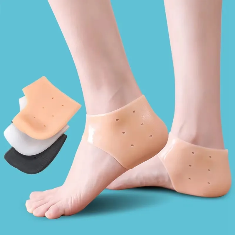 1 paio di protezioni per tallone in silicone, manicotti protettivi per speroni calcaneari, per alleviare il dolore al tallone della fascite plantare, ridurre la pressione sul tallone