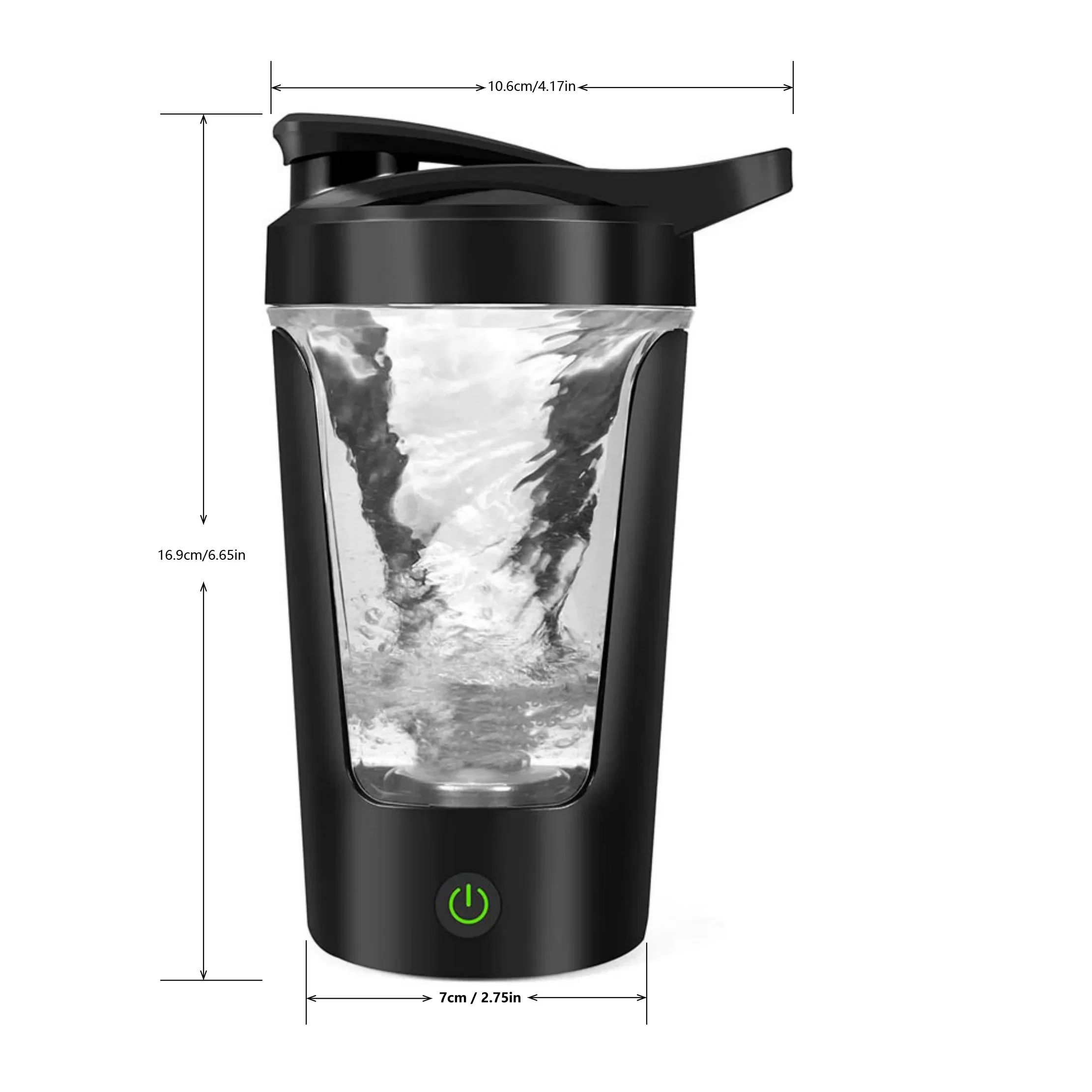 휴대용 단백질 파우더 셰이커 병 믹서기, 전기 믹싱 컵, 여행 가정 사무실 주방 도구, 450ml