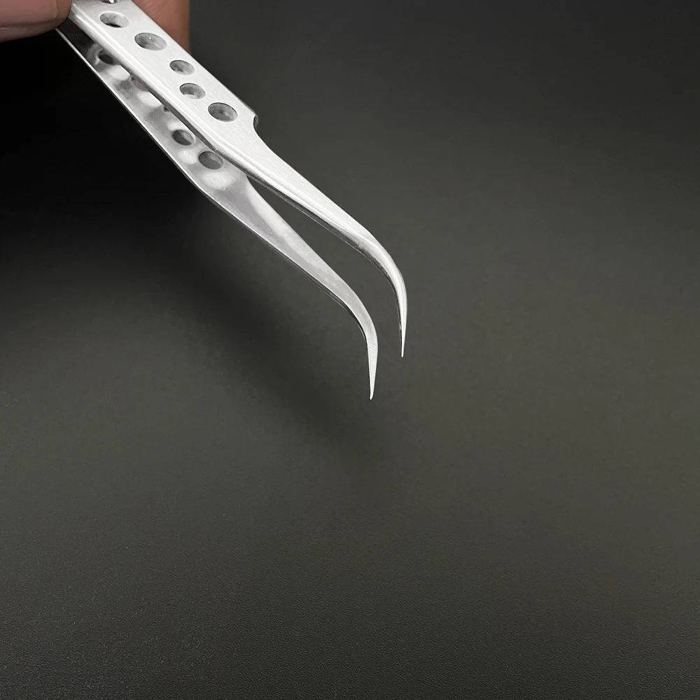 แหนบอุตสาหกรรม Electronics Anti-static Curved Straight Tip Precision สแตนเลส DIY เครื่องมือชุดคีมซ่อมโทรศัพท์