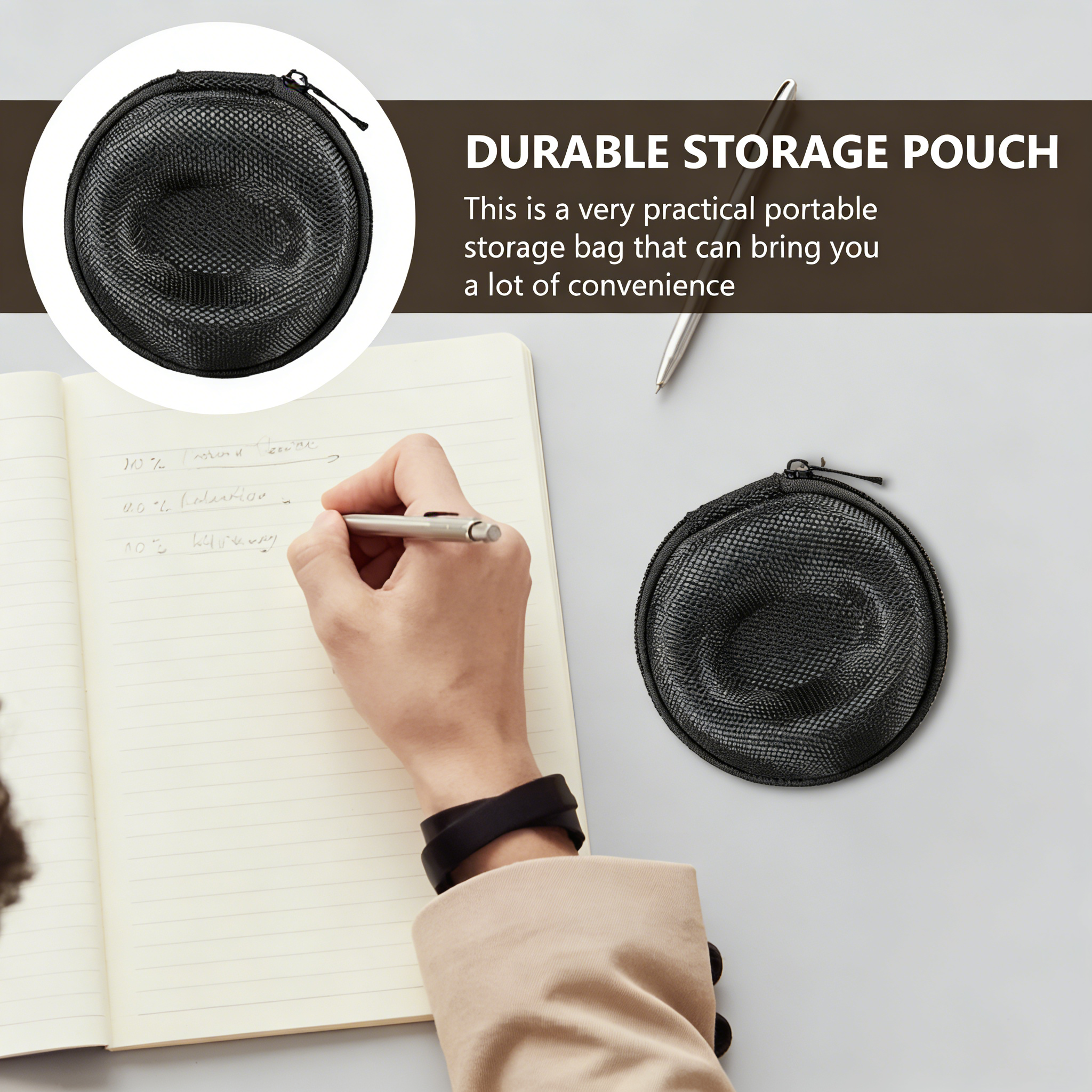 1pc Portable Zipper Travel Watch Case, Dust-proof Single Watch Storage Box for Wristwatches And Smart Watches