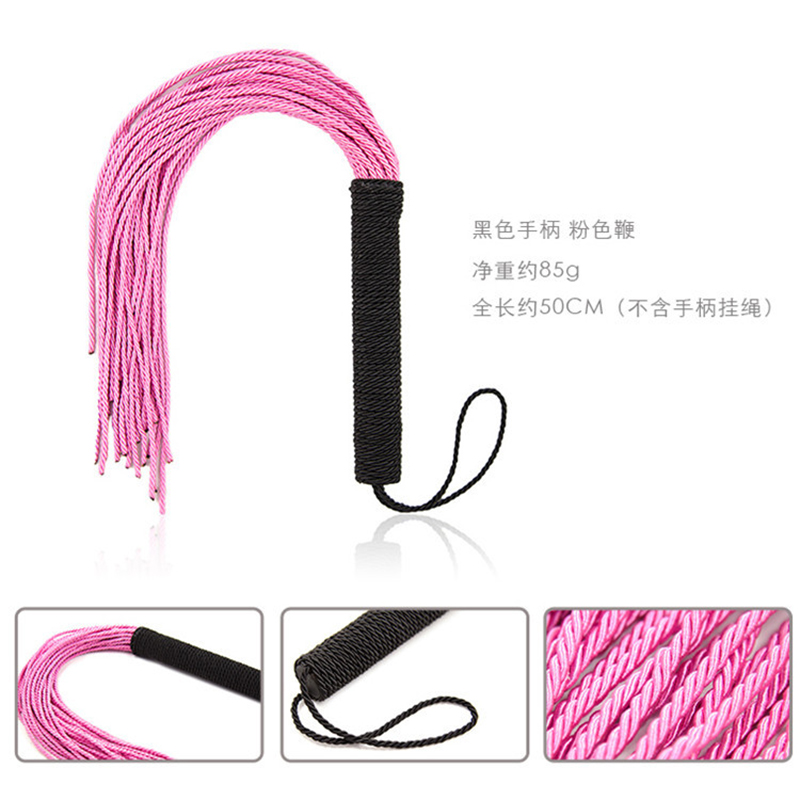 Fouet pour cheval avec glands tressés en corde de Nylon à poignée noire de 50CM, fouet d'entraînement équestre pour l'équitation