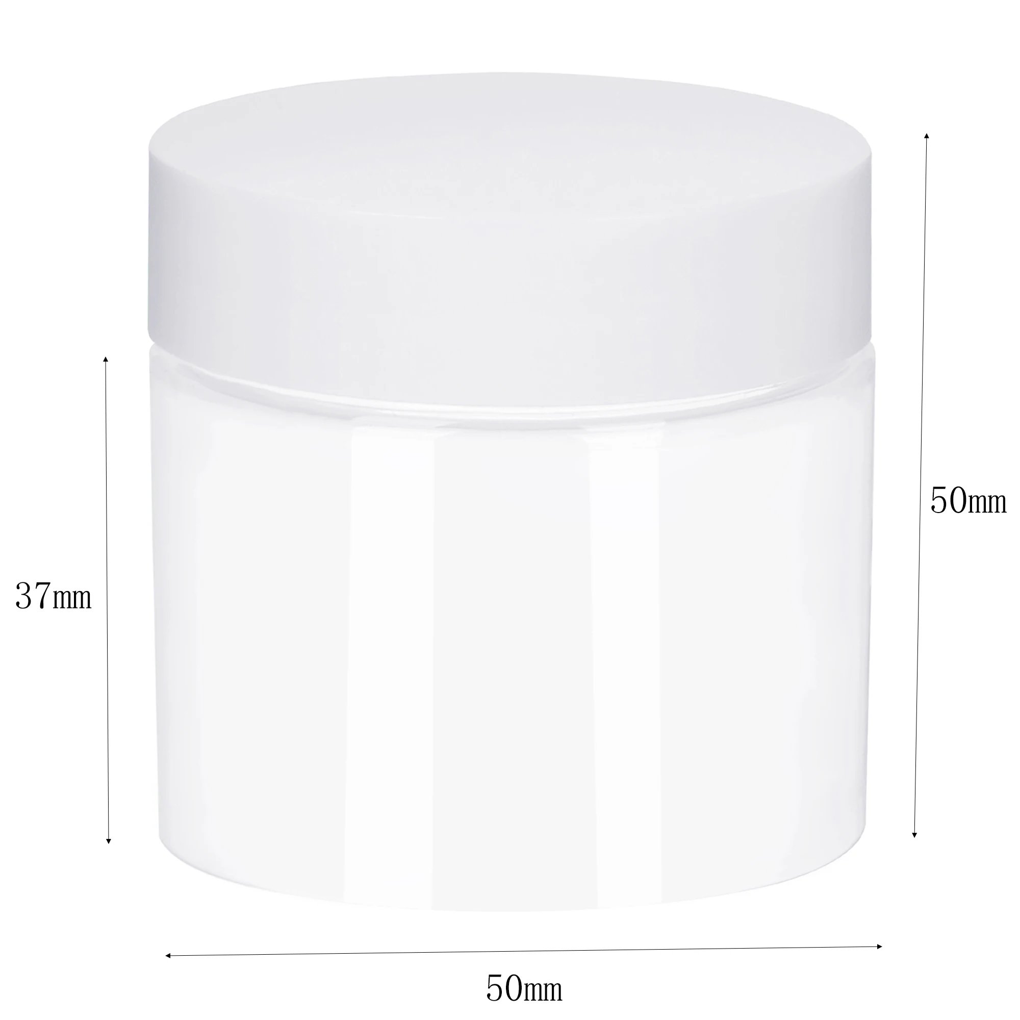 6pcs 30/40/50/60/80ml Empty Plastic Cosmetic Makeup Jar Pots Transparent Sample Bottles Eyeshadow Cream Lip Balm Container