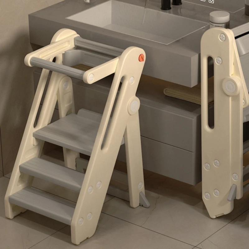 Taburete plegable para bebé, taburete para subir pies, artículos de tocador, aprender a lavarse las manos