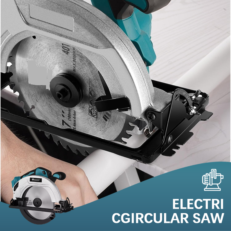 Serra circular elétrica sem escova, 5/7 unidades, sem fio, para carpintaria, ajuste de corte de 45 graus, ferramenta para makita, pino de bateria de 18v