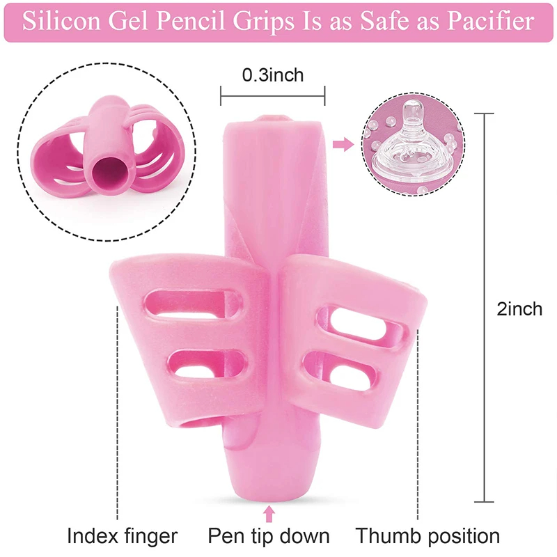 5-100Pcs Children's Writing Pencil Pot Holder Children Learn Practice Silicone Pen Assisted Grip Posture Orthosis for Students