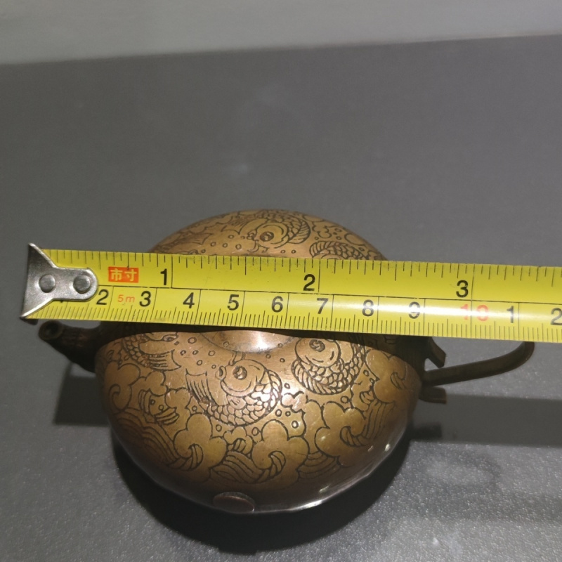 Antique Collection Qing Dynasty Pure Copper Brass Water Drop Study Supplies Ornaments Random Delivery