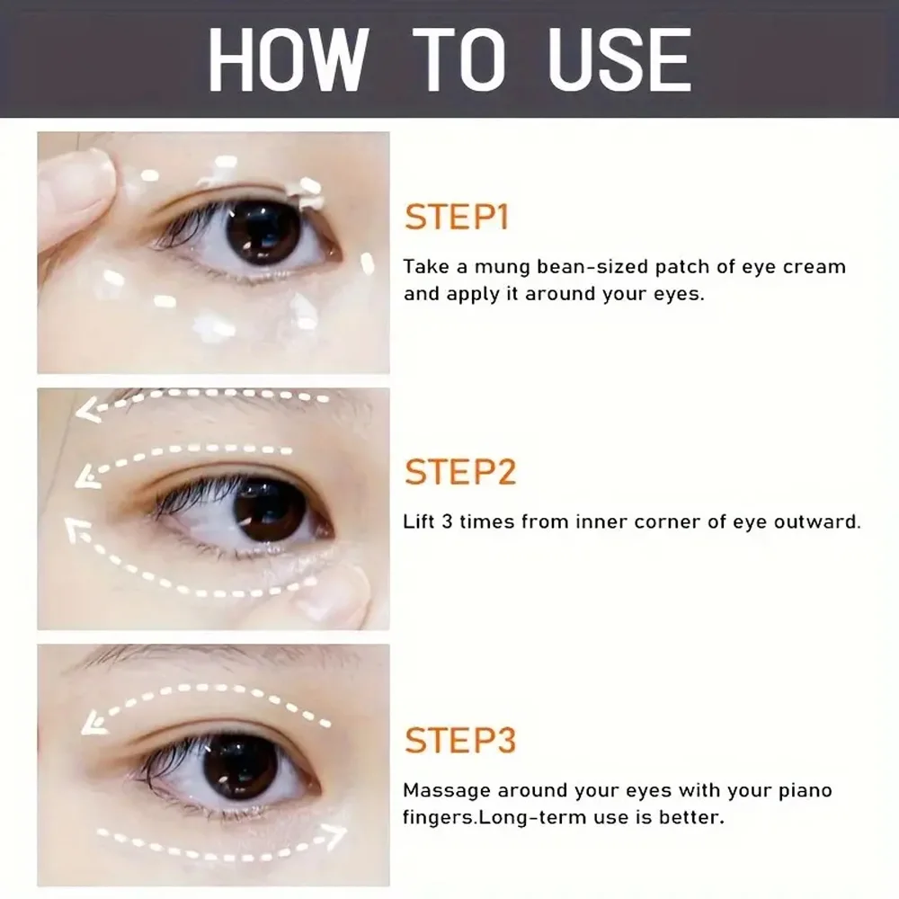 Creme para os olhos com veneno de abelha, creme para olheiras, remove bolsas para os olhos, ácido hialurônico, soro hidratante contra inchaço, cuidados com os olhos
