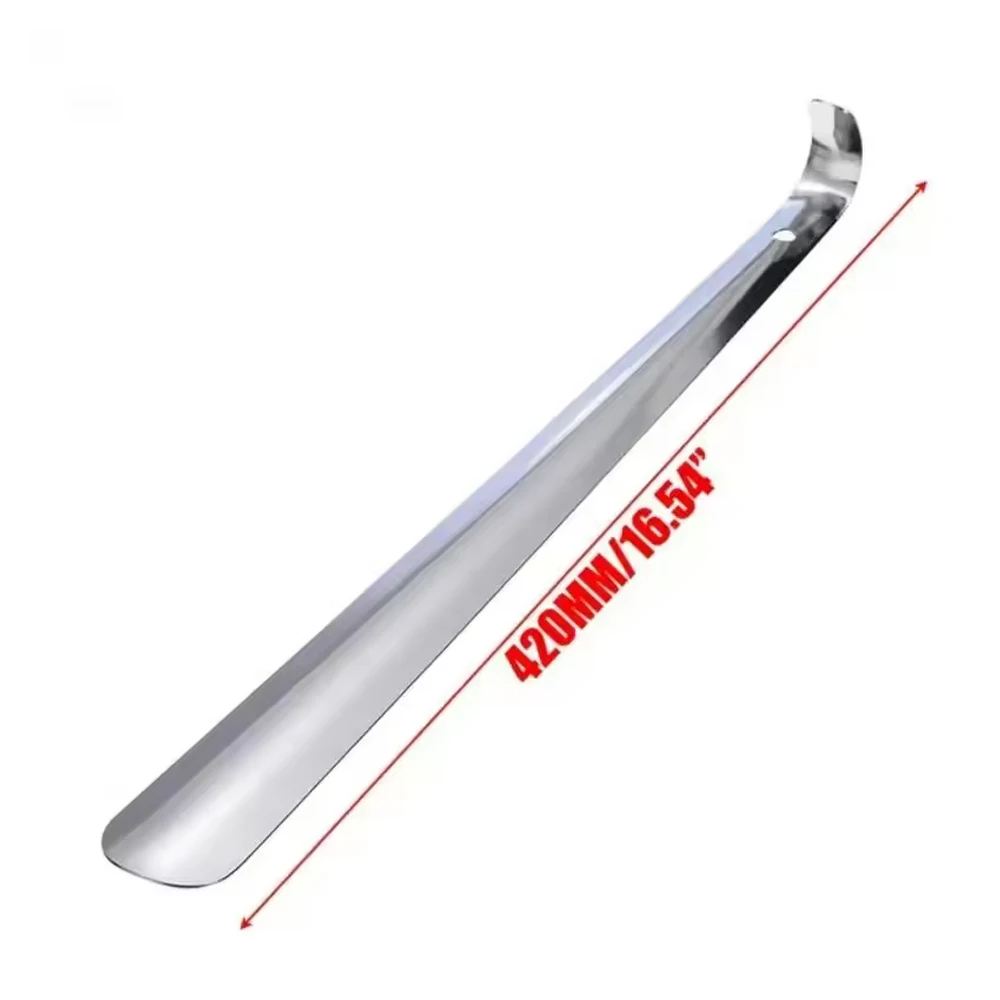 42 ซม.Professional Shoehorn สแตนเลส Horns รองเท้า Easy Handle โลหะรองเท้า EXTRACTOR Lazy Shoe Helper